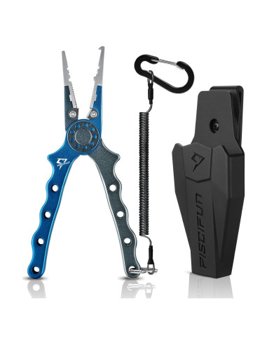 Pinzas de Pesca Piscifun de Aluminio Anticorrosión con Funda