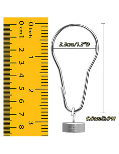 Ganchos para Cortina de Ducha Lyellfe 200 Piezas Metal Plata 2
