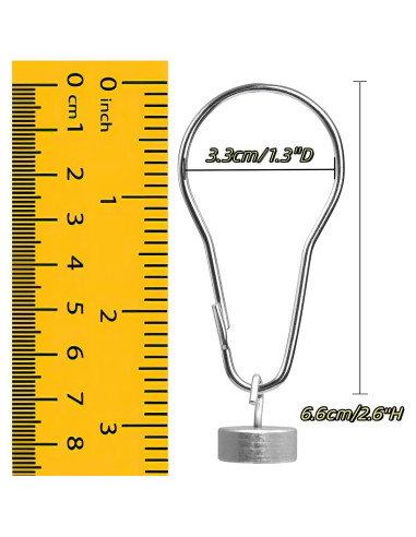 Ganchos para Cortina de Ducha Lyellfe 200 Piezas Metal Plata