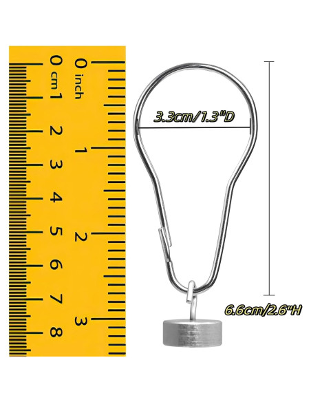 Ganchos para Cortina de Ducha Lyellfe 200 Piezas Metal Plata