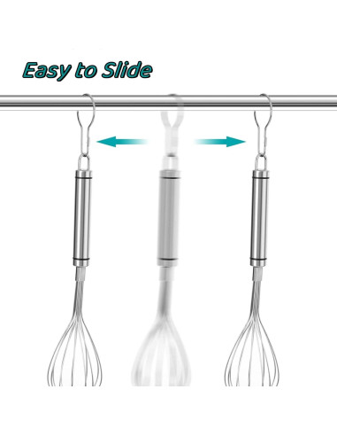 Ganchos para Cortina de Ducha Lyellfe 200 Piezas Metal Plata