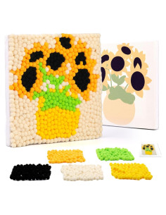 Kit de Pintura con Pom Poms Veroave Girasol 385 Piezas