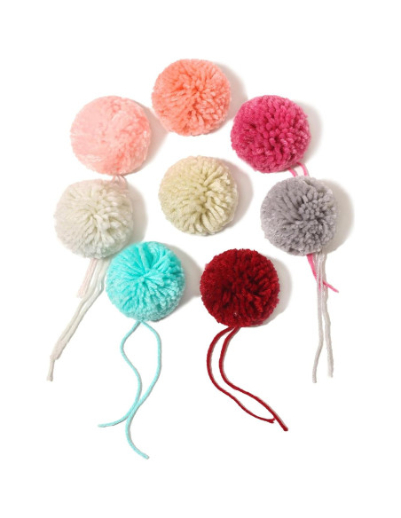 16 Pompones de Hilo Acrílico 8CM para Manualidades DIY