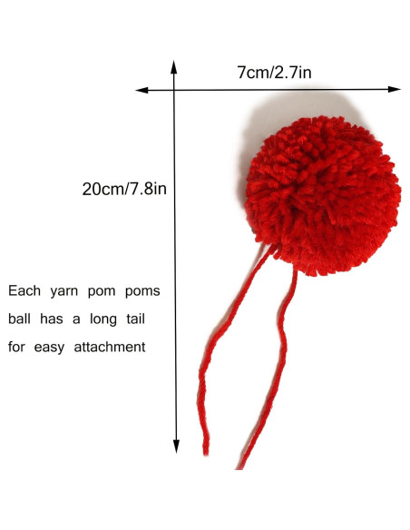 16 Pompones de Hilo Acrílico 8CM para Manualidades DIY