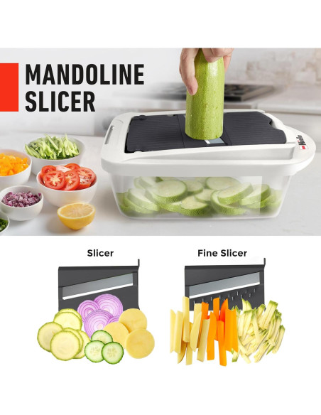 Picador de Verduras Mueller Pro 10 en 1 8 Cuchillas 1.12 kg Picador de Verduras Mueller Pro 10 en 1 8 Cuchillas 1.12 kg