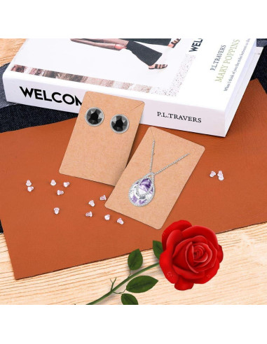 Tarjetas para Pendientes Anezus 100 Pcs Kraft 8.9x6.4 cm