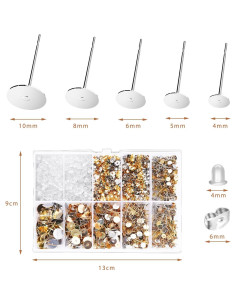 Kit de Fabricación de Joyería VERACT 2000Pcs Aretes Hipoalergénicos 2