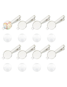 Kit de Clips de Corbata DIY GOMAKERER 8 Piezas Platino