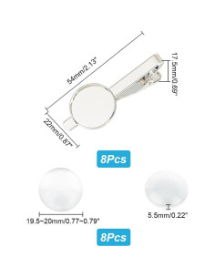 Kit de Clips de Corbata DIY GOMAKERER 8 Piezas Platino 2