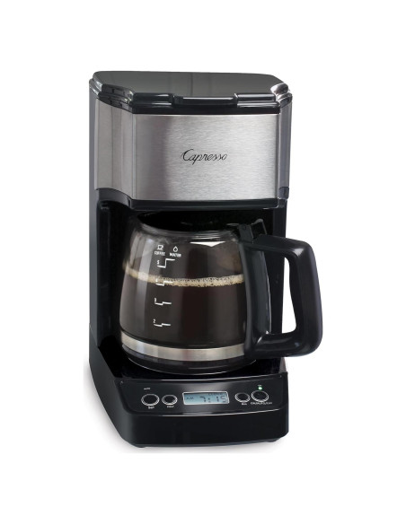 Cafetera de Goteo Mini Capresso 5 Tazas Negra Acero