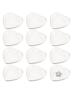 Bandejas de Joyería Cerámica Shappy 24 Pcs Corazón 11.5 cm