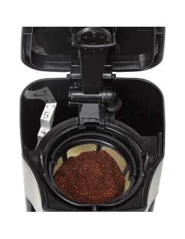 Cafetera de Goteo Mini Capresso 5 Tazas Negra Acero