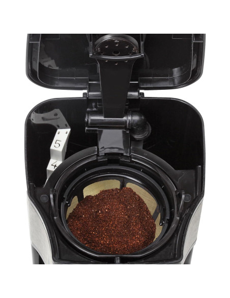 Cafetera de Goteo Mini Capresso 5 Tazas Negra Acero