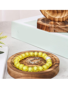 Bandeja de Exhibición de Pulseras de Madera Redonda 4 Piezas 2