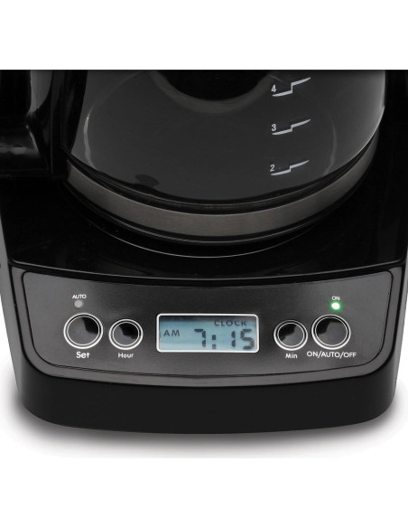 Cafetera de Goteo Mini Capresso 5 Tazas Negra Acero