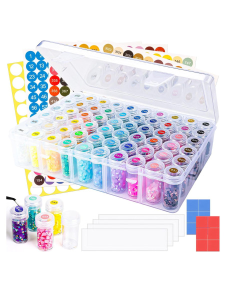 Organizador de Pintura de Diamantes KQYSLXG 60 Rejillas