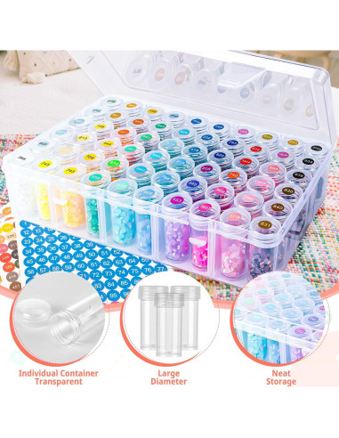 Organizador de Pintura de Diamantes KQYSLXG 60 Rejillas