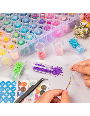 Organizador de Pintura de Diamantes KQYSLXG 60 Rejillas