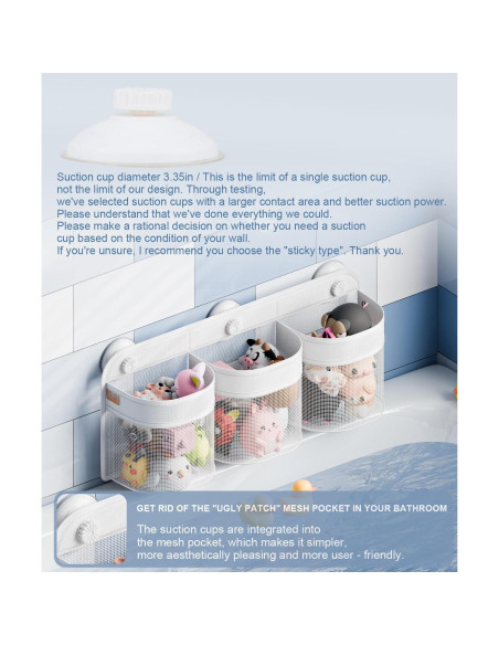 Soporte de Almacenamiento de Juguetes para Baño Y.duck 59x24.9cm