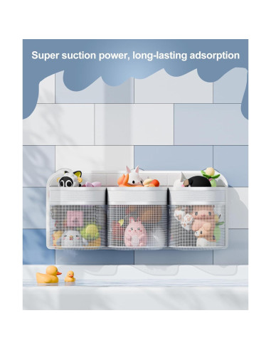 Soporte de Almacenamiento de Juguetes para Baño Y.duck 59x24.9cm