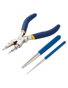 Herramienta de Bucle de Alambre BENECREAT 2Pcs Mandriles y Alicate 6 en 1