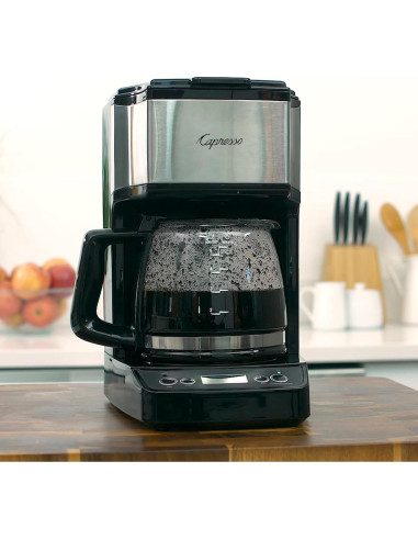 Cafetera de Goteo Mini Capresso 5 Tazas Negra Acero