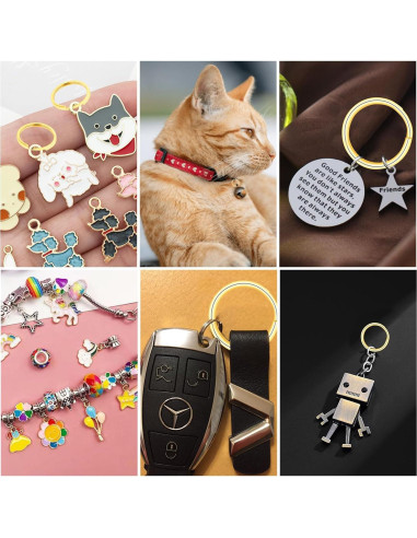 100 Anillos Divididos de Doble Bucle CooBigo 8mm Dorado