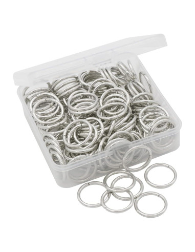 100 Anillas Abiertas 20mm Auvoau Conectores de Joyería Níquel