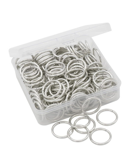 100 Anillas Abiertas 20mm Auvoau Conectores de Joyería Níquel