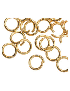 Anillas Abiertas Doradas 7mm 200 Pcs DanLingJewelry