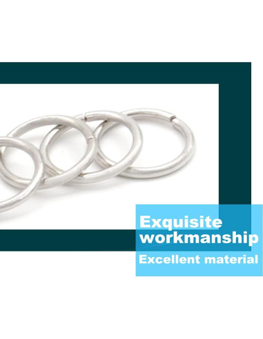 100 Anillas Abiertas 20mm Auvoau Conectores de Joyería Níquel