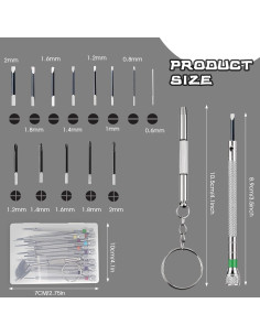 Juego de Destornilladores Teaaha 13PCS Precisión 0.6-2.0mm 2