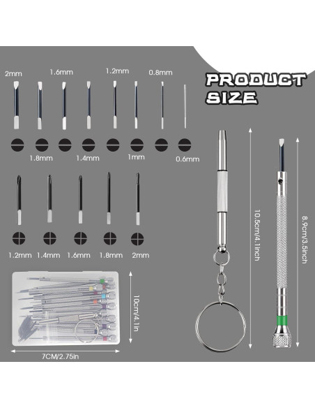 Juego de Destornilladores Teaaha 13PCS Precisión 0.6-2.0mm