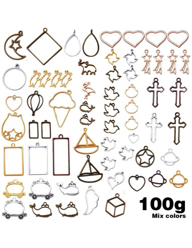 100g Marcos Bezel Abiertos Hmjpng para Joyería DIY