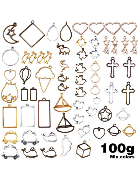 100g Marcos Bezel Abiertos Hmjpng para Joyería DIY