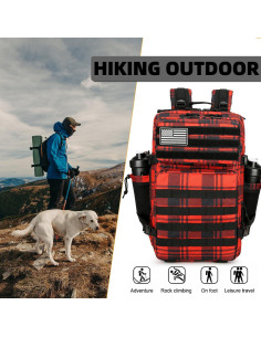 Mochila Táctica Militar 35L Rucksack Roja para Senderismo 2