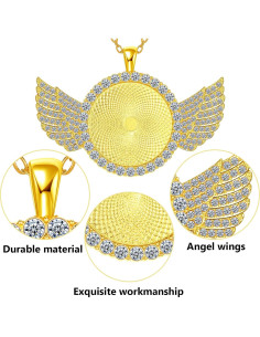 Set 27 Piezas Bandejas Colgantes Hicarer Oro con Cadenas y Cabochones 2