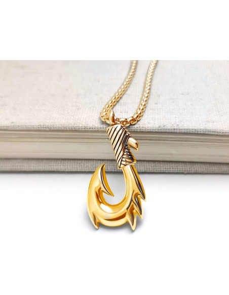 Collar de Urna de Cremación Anzuelo Maori LuxglitterLin 55 cm