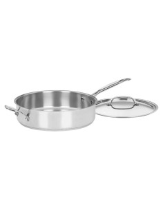 Cacerola de Acero Inoxidable Cuisinart 5.5L con Tapa y Asa