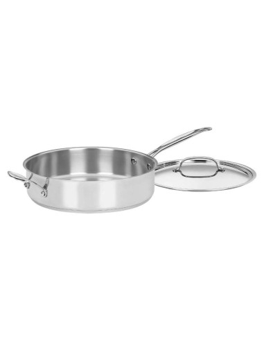 Cacerola de Acero Inoxidable Cuisinart 5.5L con Tapa y Asa