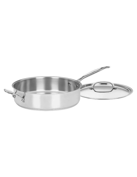 Cacerola de Acero Inoxidable Cuisinart 5.5L con Tapa y Asa