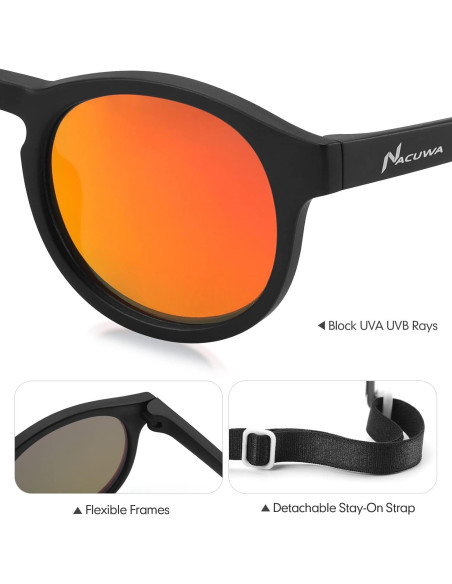 Gafas de sol Nacuwa para bebés UV400 Polarizadas 0-24 meses