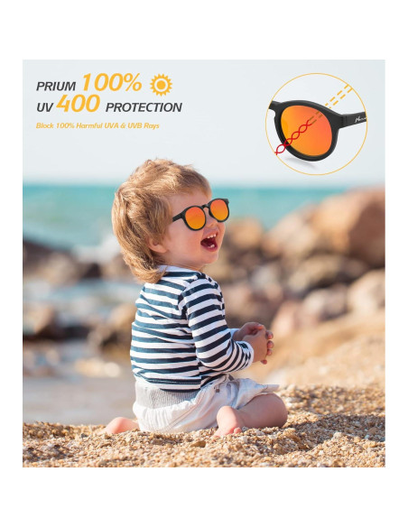 Gafas de sol Nacuwa para bebés UV400 Polarizadas 0-24 meses