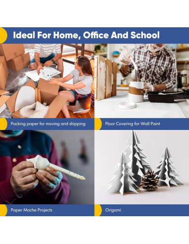 Papel de Envolver Blanco Vanhench 44.5x365.76m 80GSM