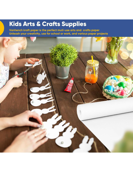 Papel de Envolver Blanco Vanhench 44.5x365.76m 80GSM