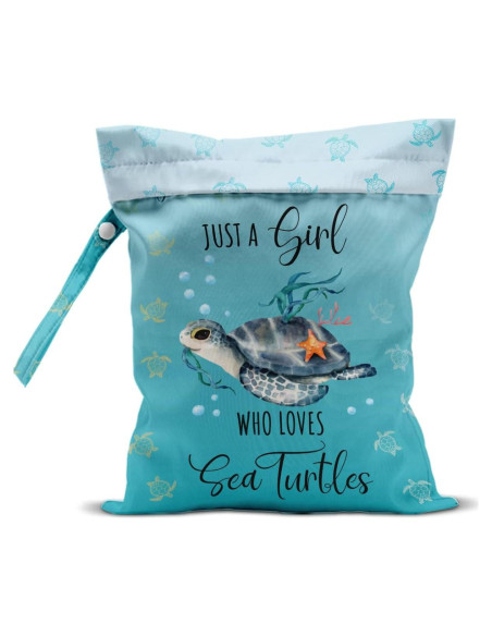 Bolsa Impermeable Reutilizable Tortuga Bebé 25.9x32cm