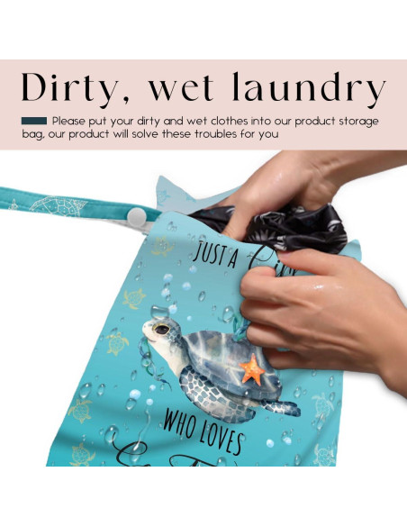 Bolsa Impermeable Reutilizable Tortuga Bebé 25.9x32cm