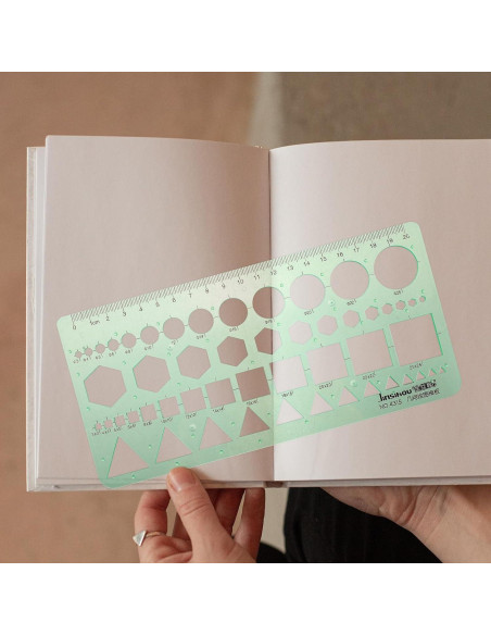 Plantilla de Dibujo de Círculo LNYMZD 2 Pcs Geométrica