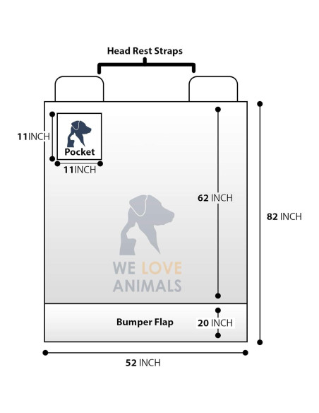 Funda de Maletero para Perros SUV We Love Animals 208x133cm