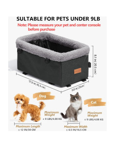 Asiento Elevador para Perros BurgeonNest Gris 9 lbs 2